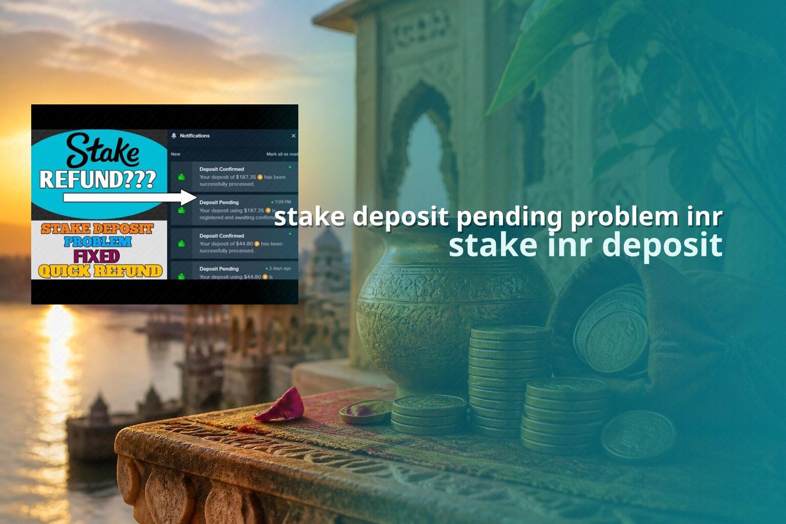 stake deposit pending problem inr stake inr deposit