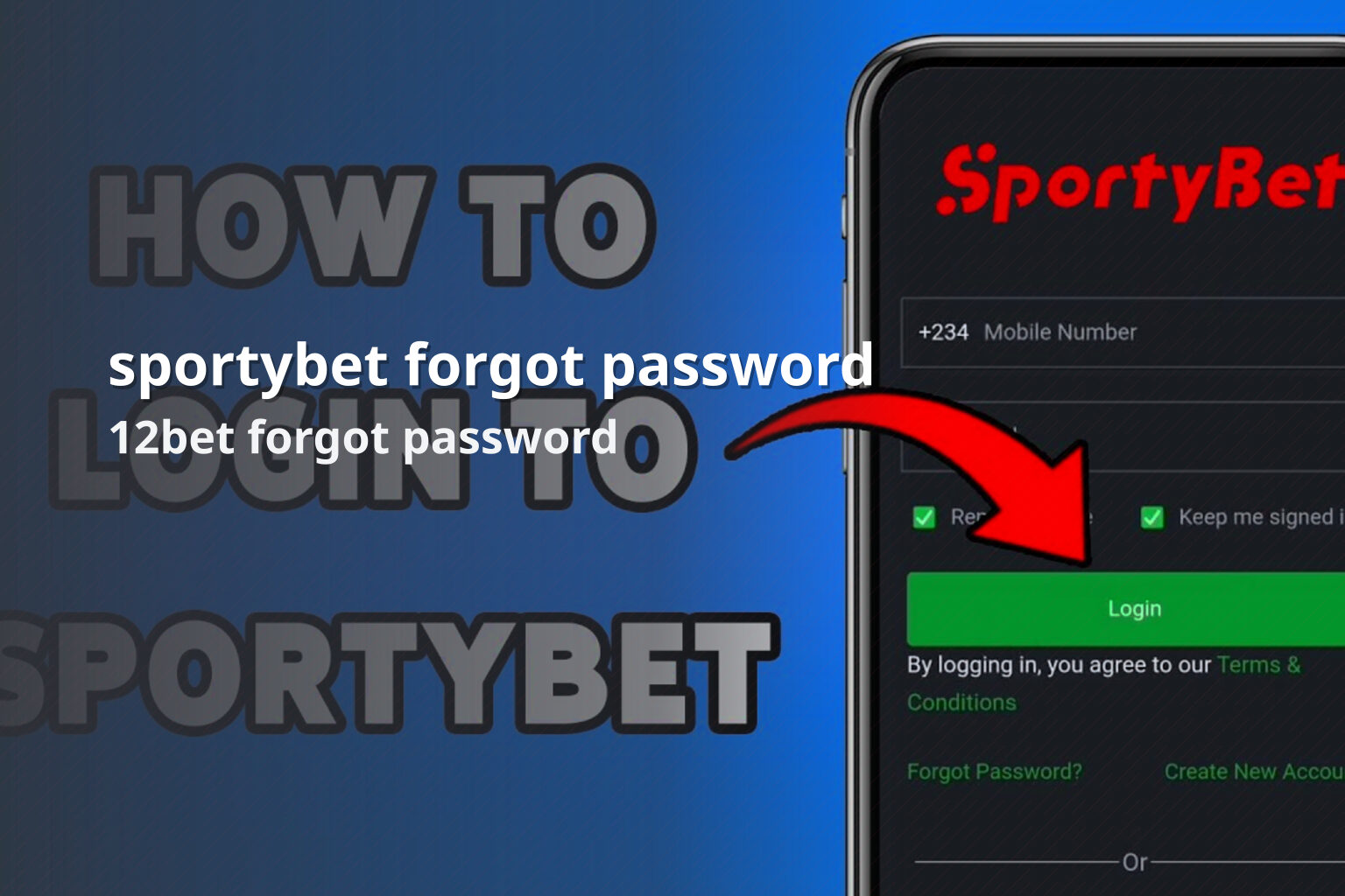 sportybet forgot password 12bet forgot password
