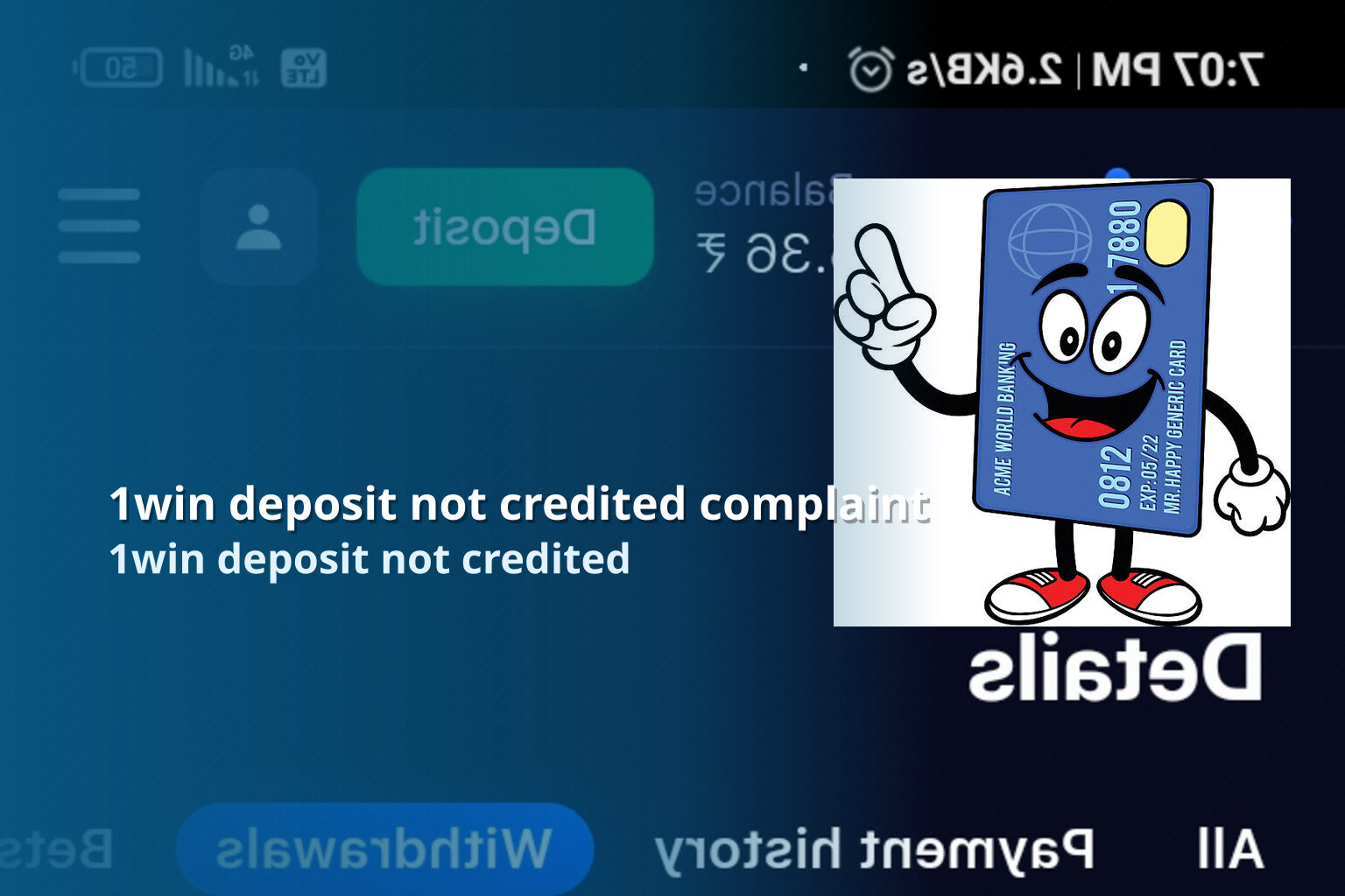 1win deposit not credited complaint 1win deposit not credited