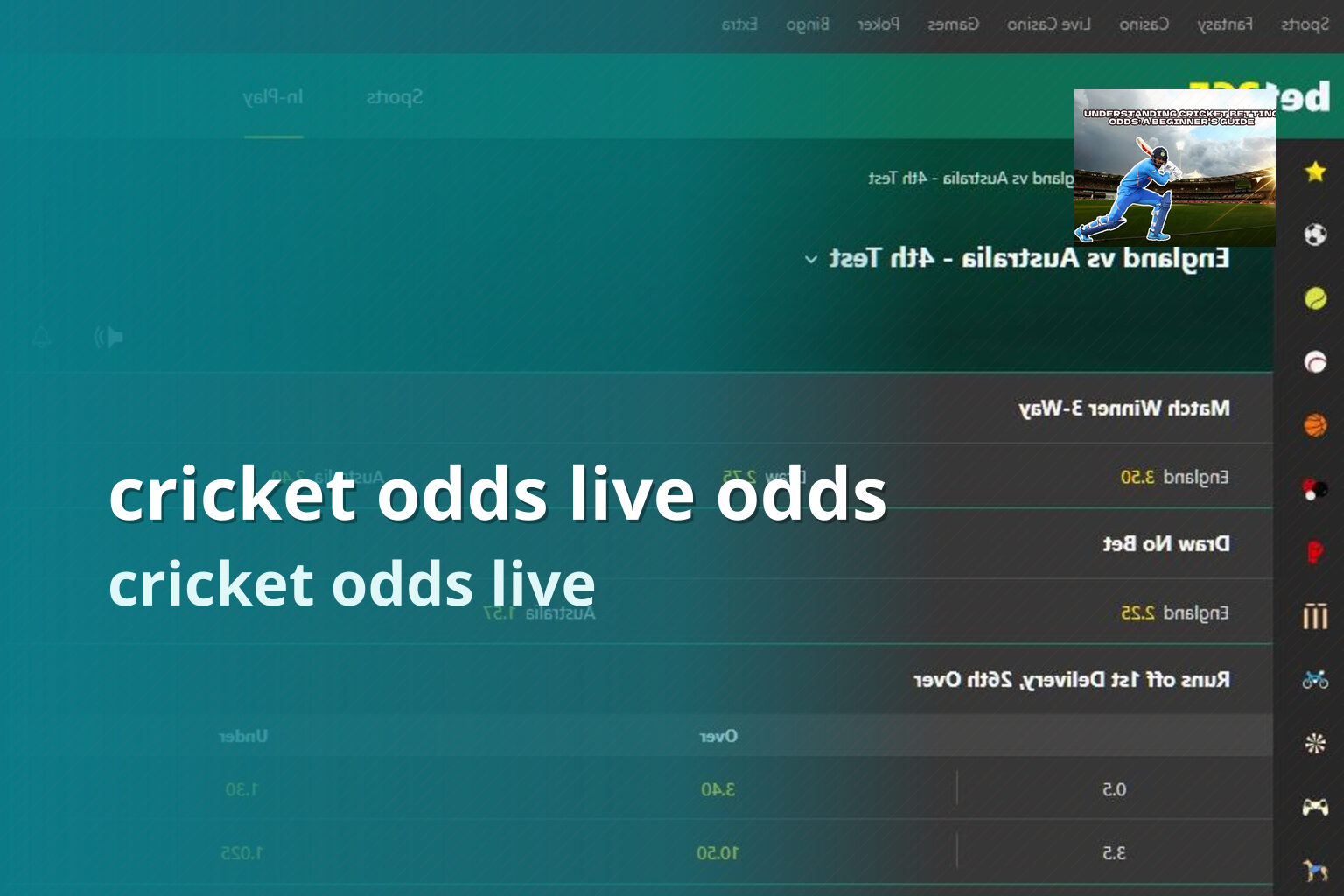 cricket odds live odds cricket odds live