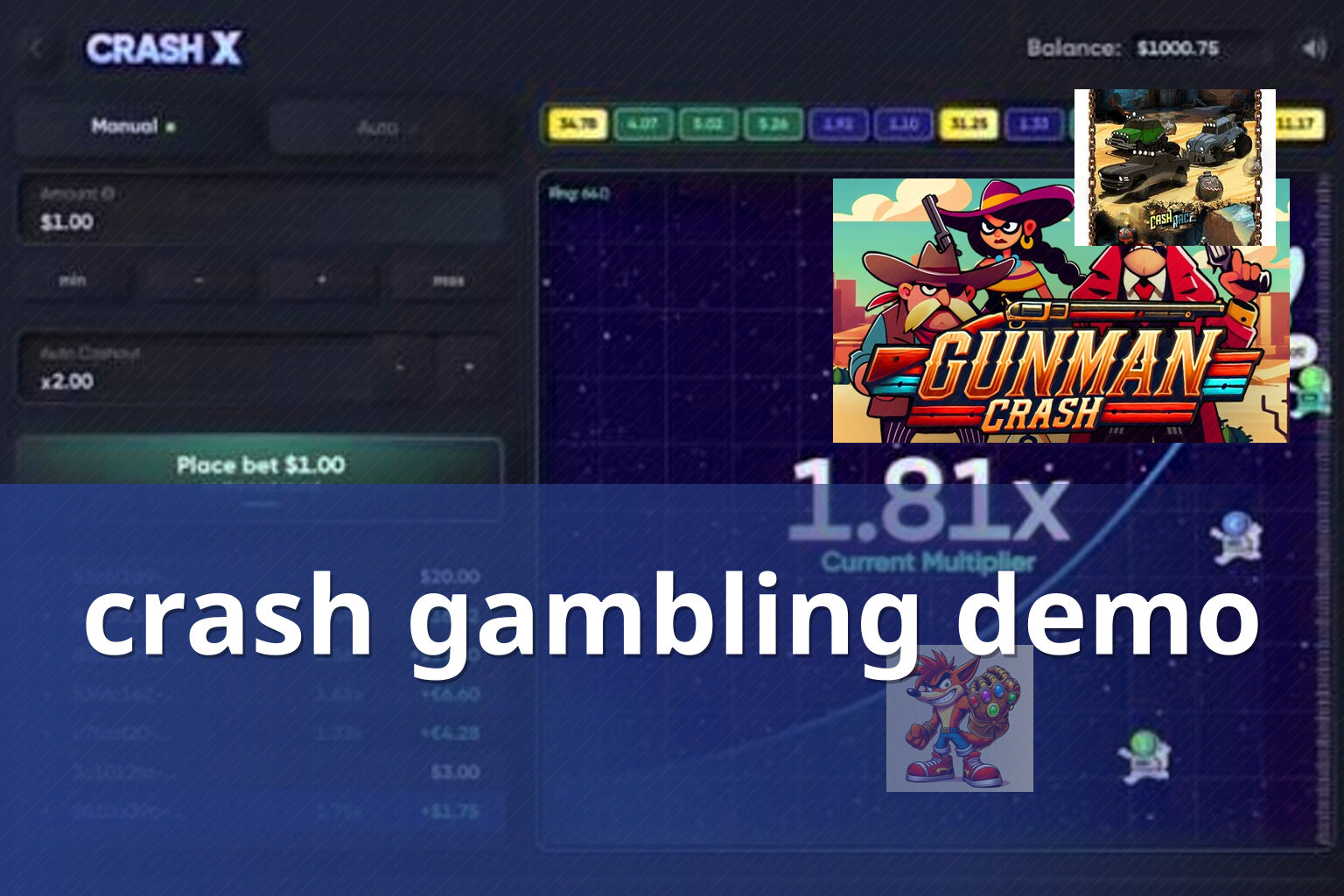 crash gambling demo - slots