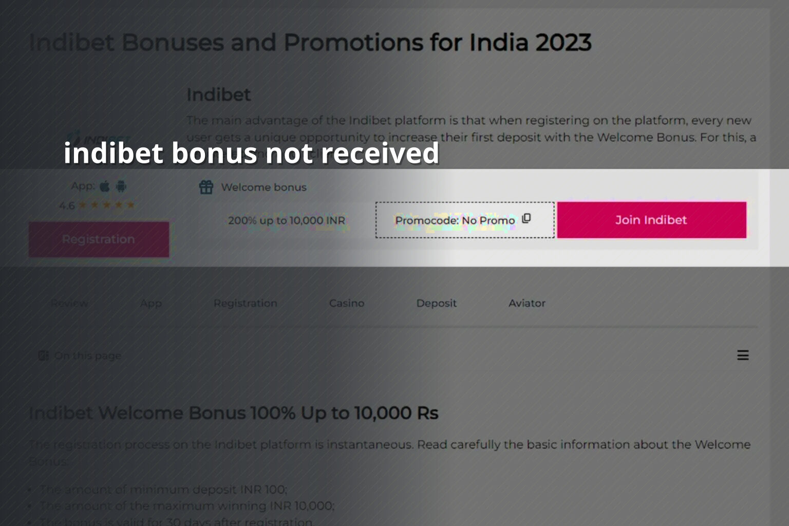 indibet bonus not received - gaming_brand