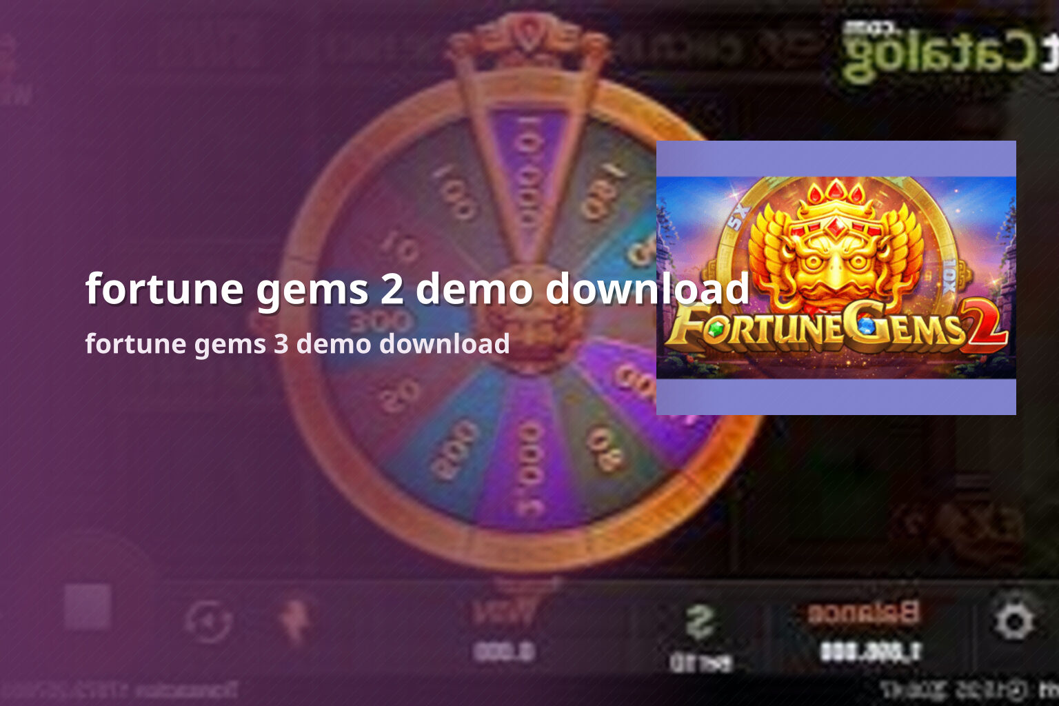 fortune gems 2 demo download - slots