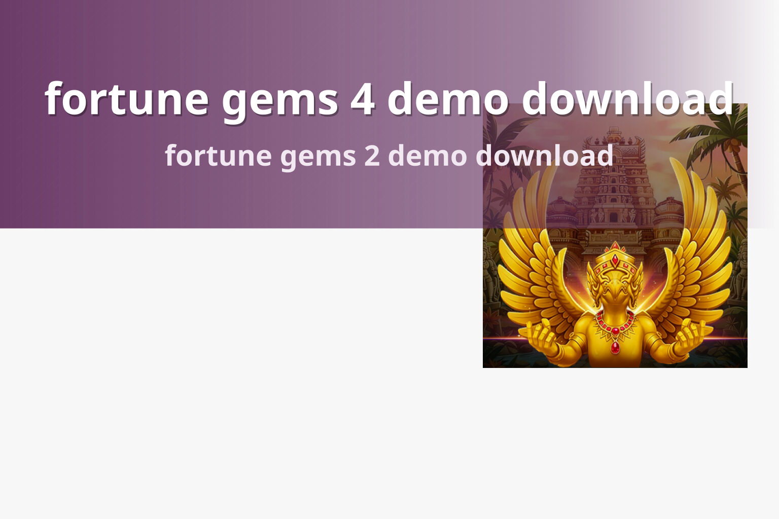 fortune gems 4 demo download - slots
