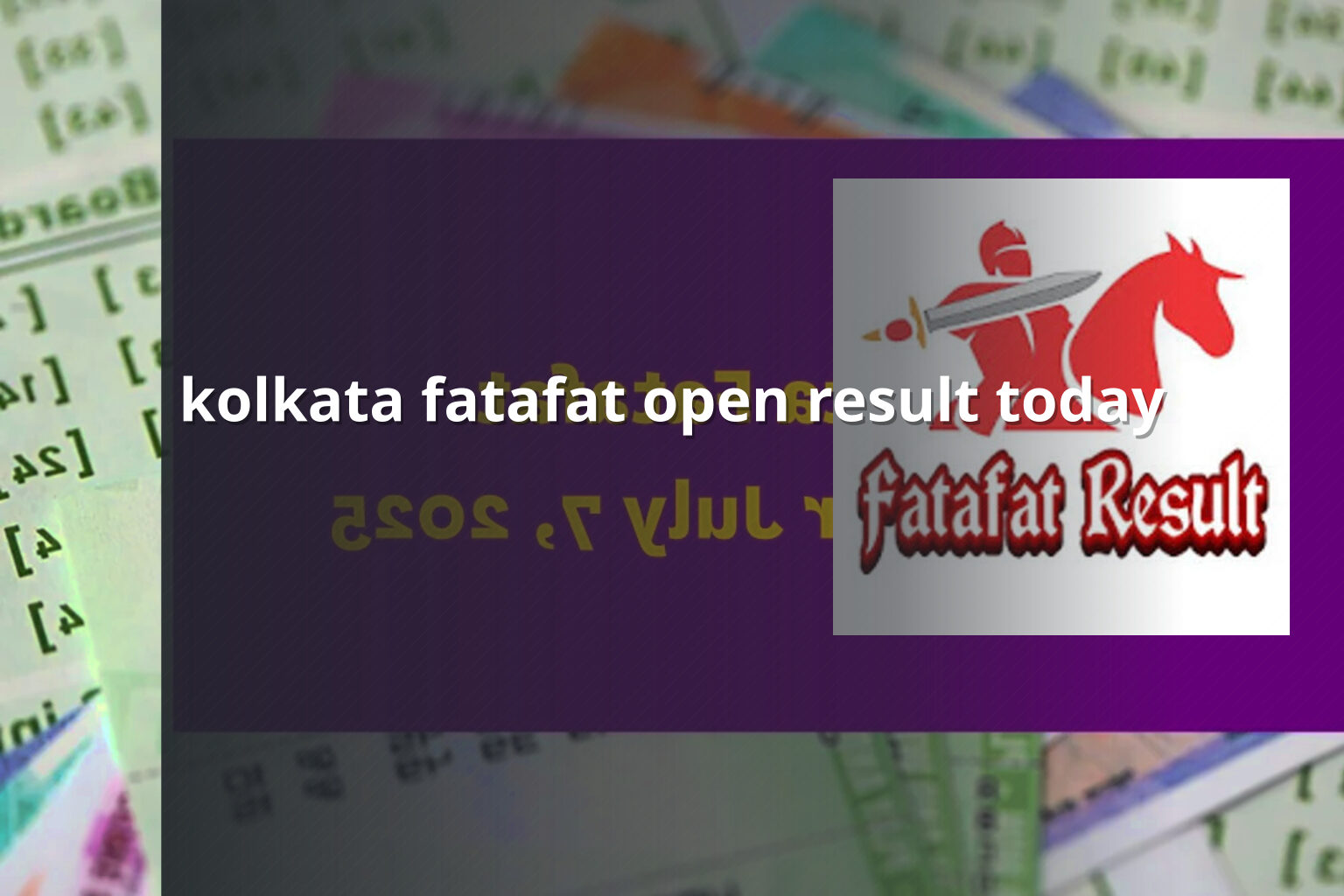 kolkata fatafat open result today - online_gaming