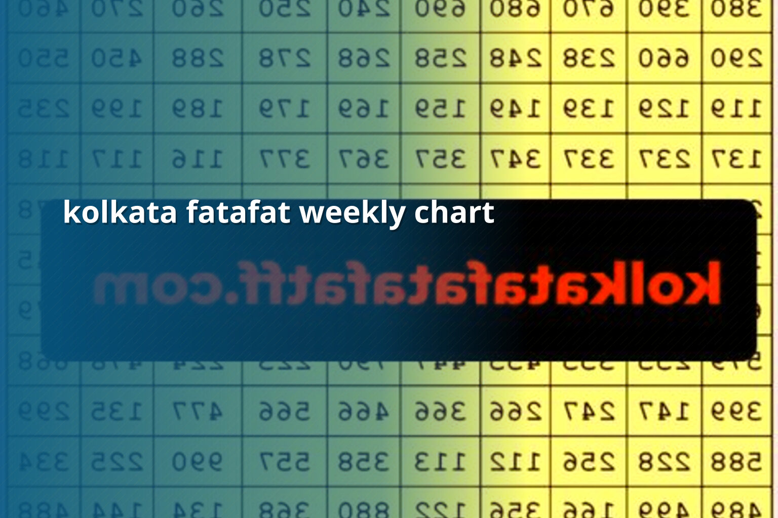 kolkata fatafat weekly chart - online_gaming