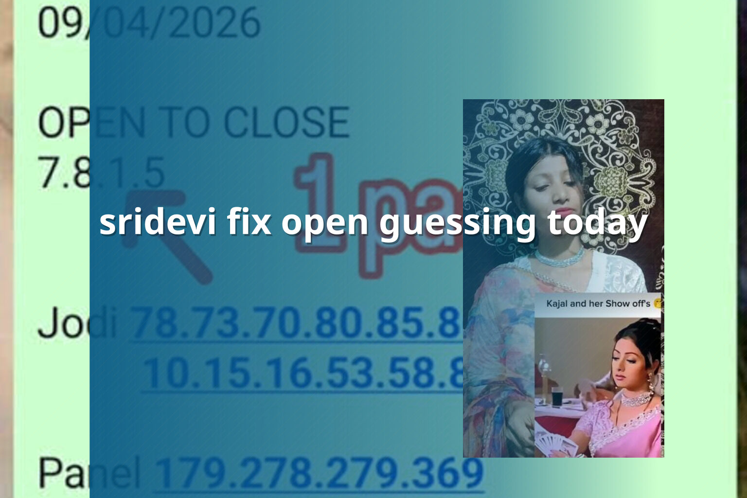 sridevi fix open guessing today - matka_satta