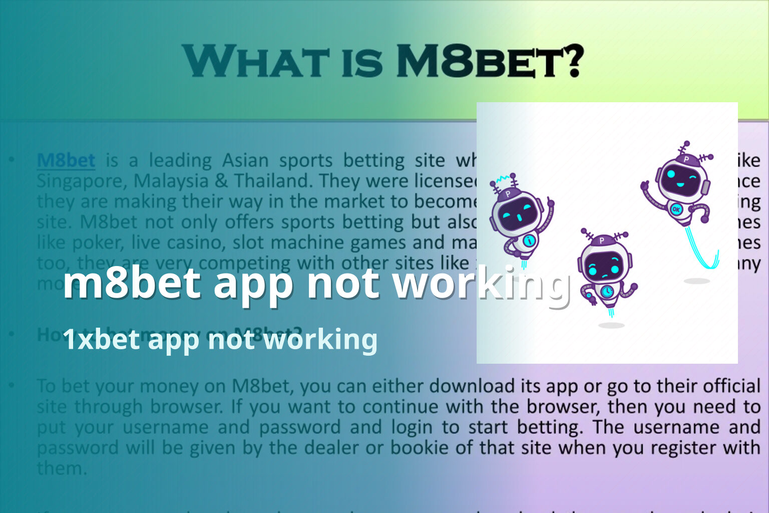 m8bet app not working - gaming_brand