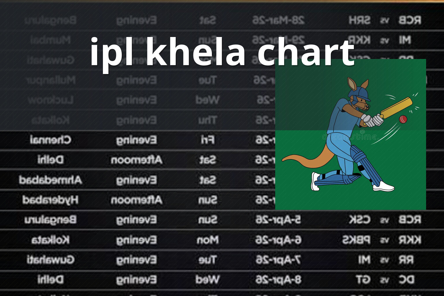 ipl khela chart - cricket_tournament