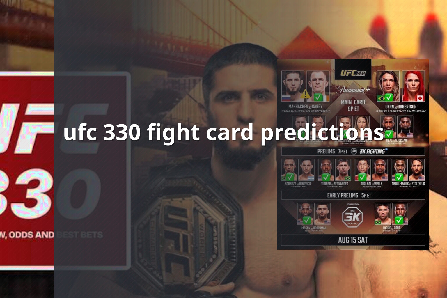 ufc 330 fight card predictions - sportsbook