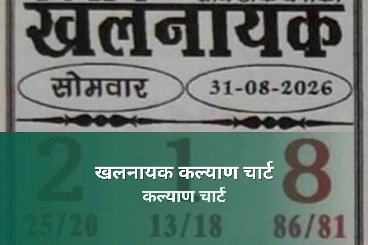 खलनायक कल्याण चार्ट कल्याण चार्ट
