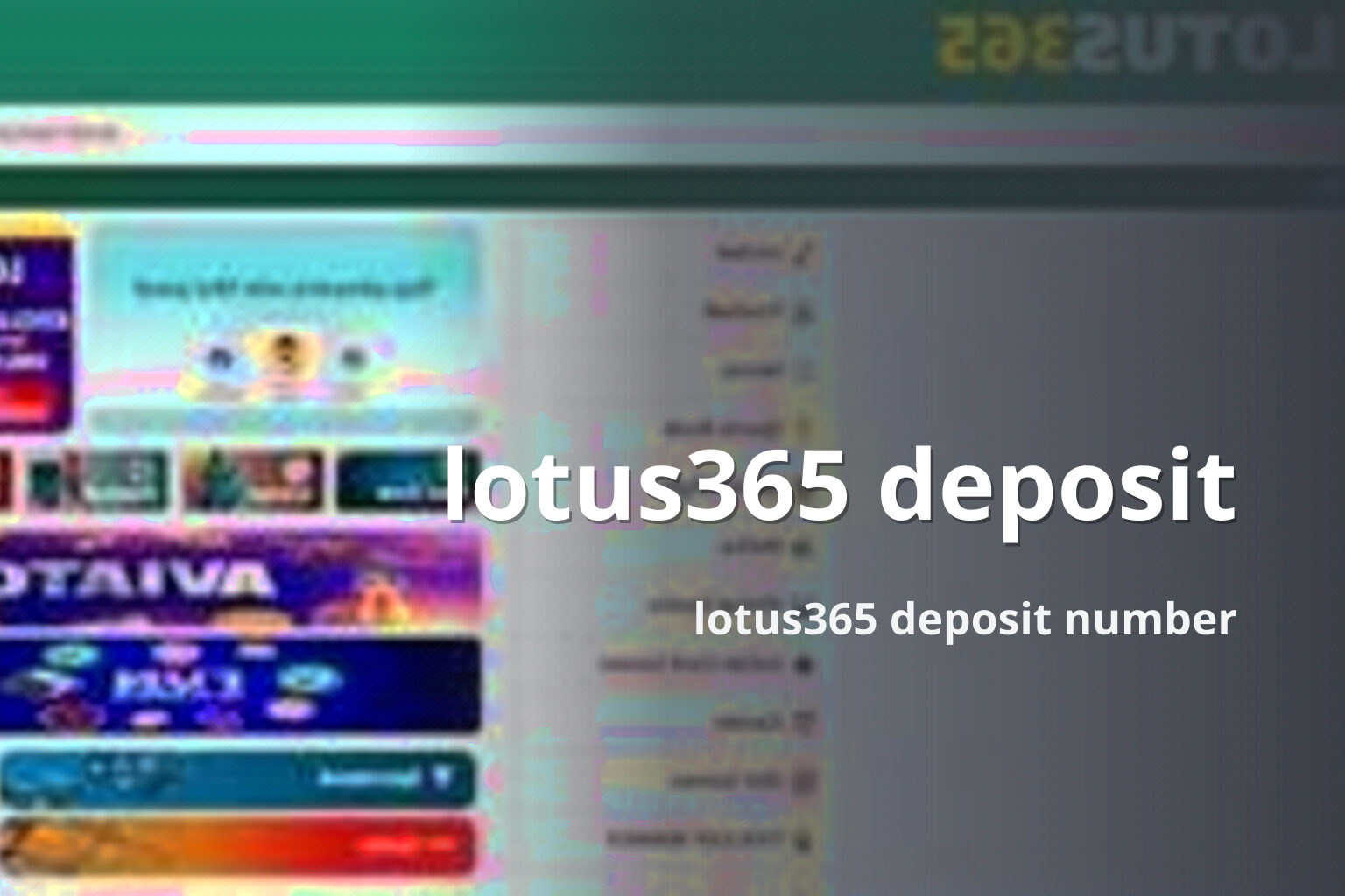 lotus365 deposit lotus365 deposit number