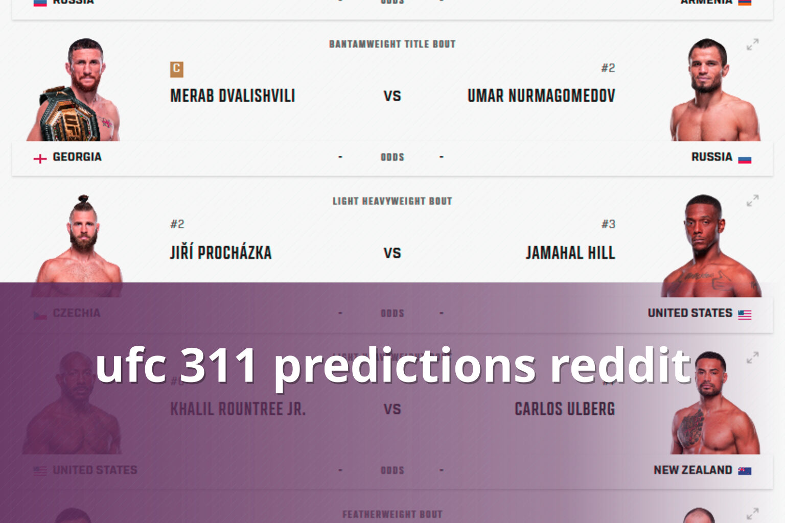 ufc 311 predictions reddit - sportsbook