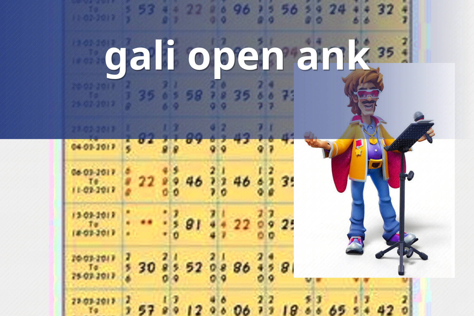 gali open ank - matka_satta