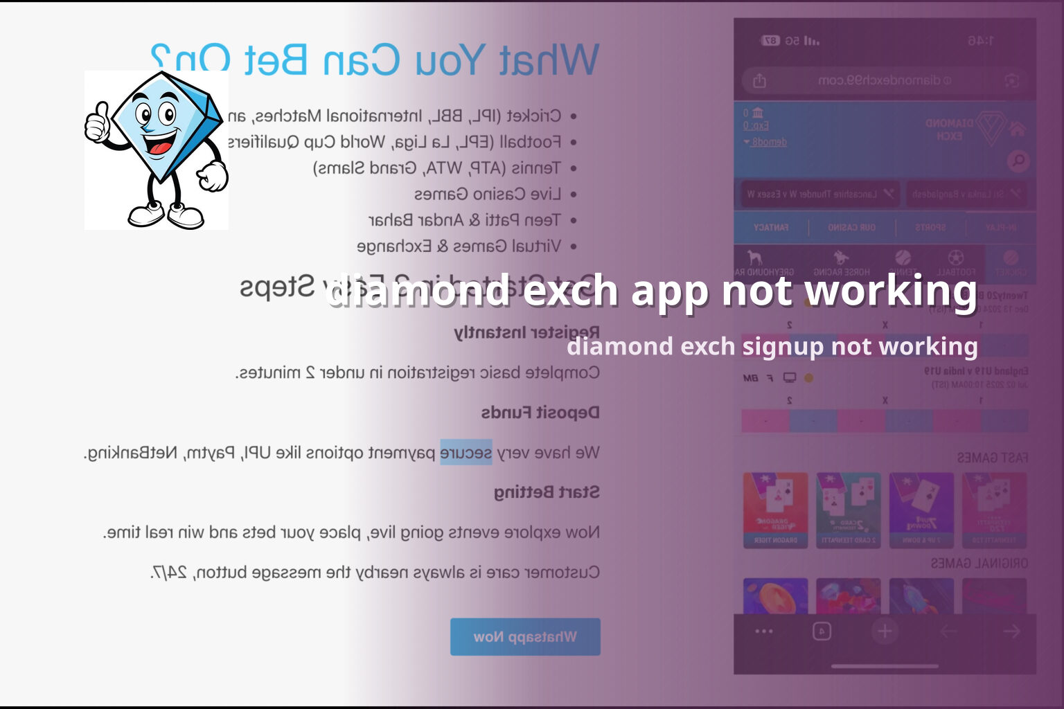 diamond exch app not working - gaming_brand