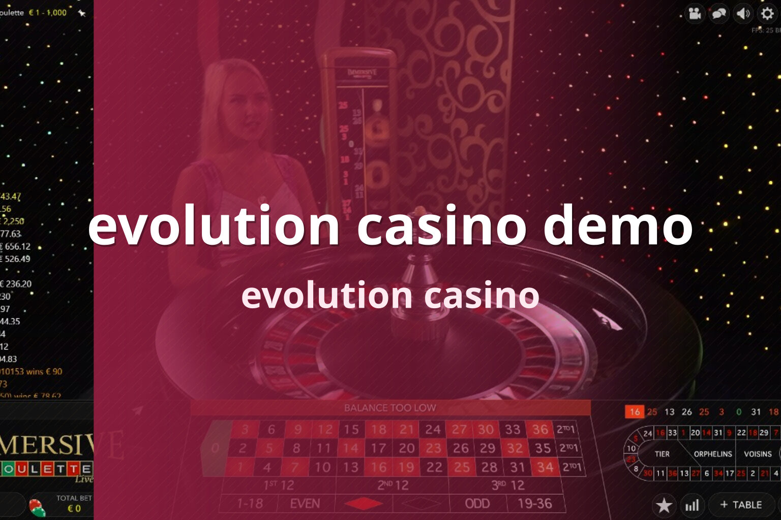 evolution casino demo evolution casino