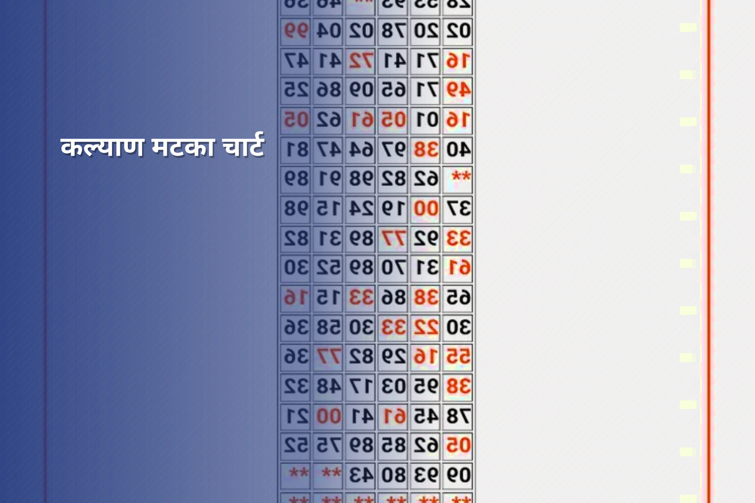 कल्याण मटका चार्ट - matka_satta