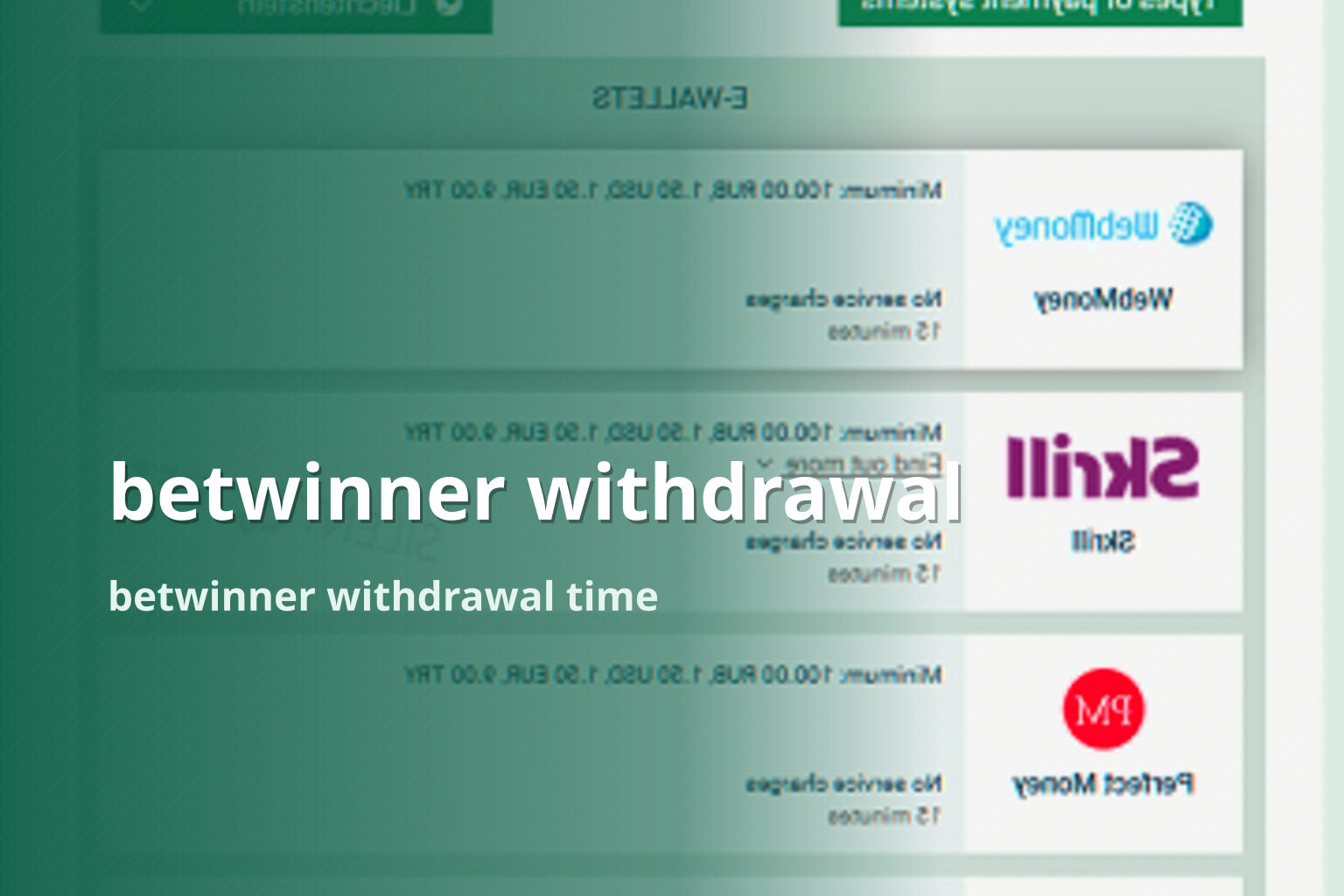 betwinner withdrawal betwinner withdrawal time