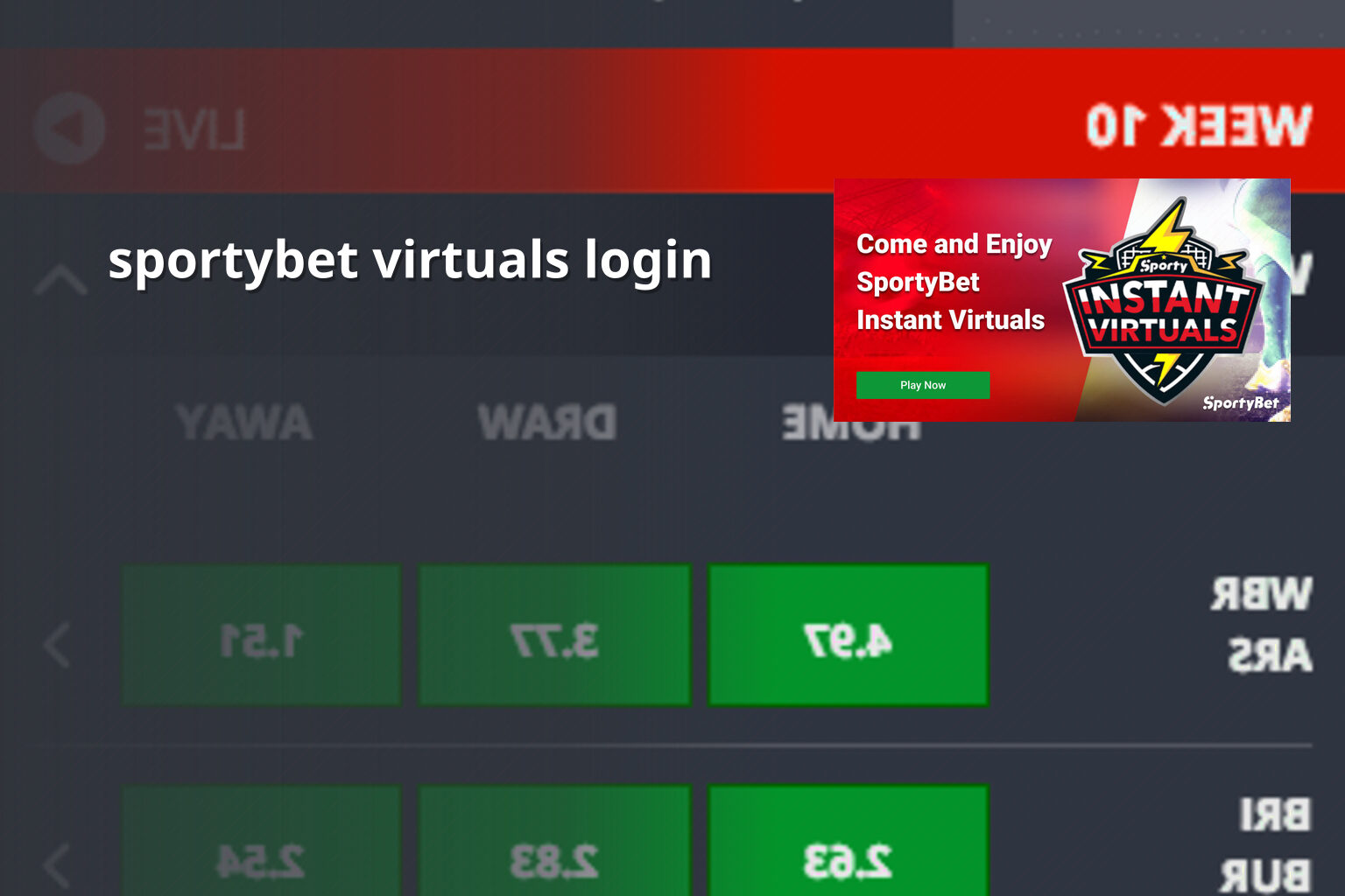 sportybet virtuals login - gaming_brand
