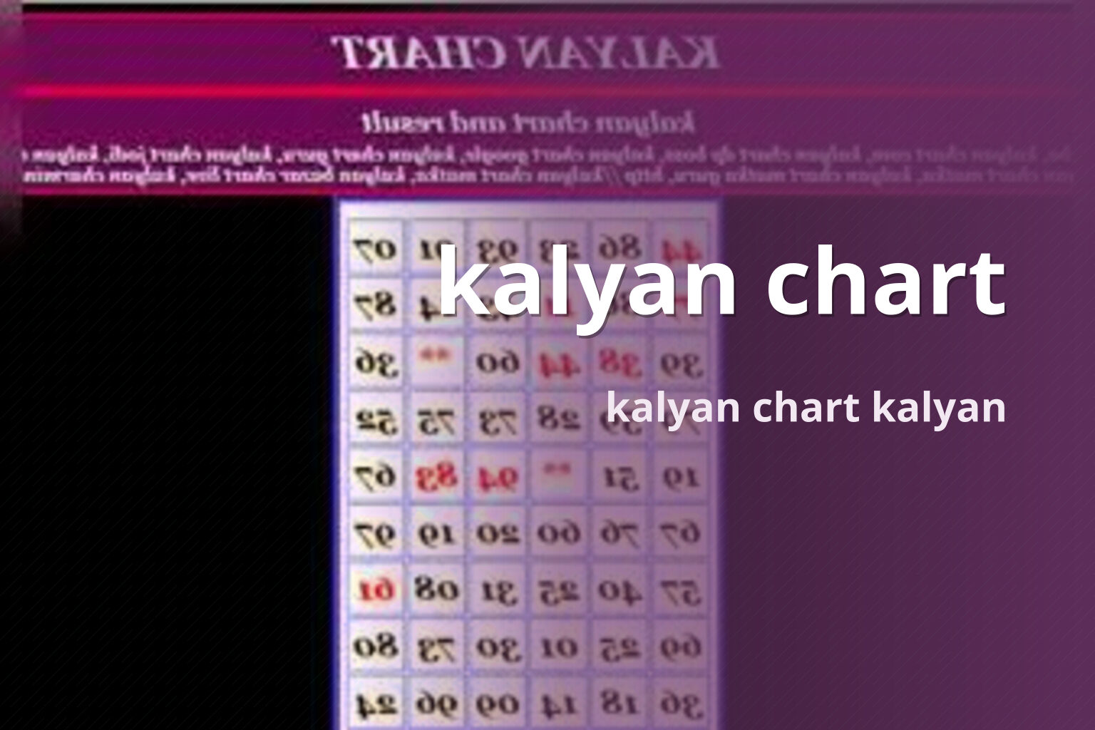 kalyan chart - matka_satta