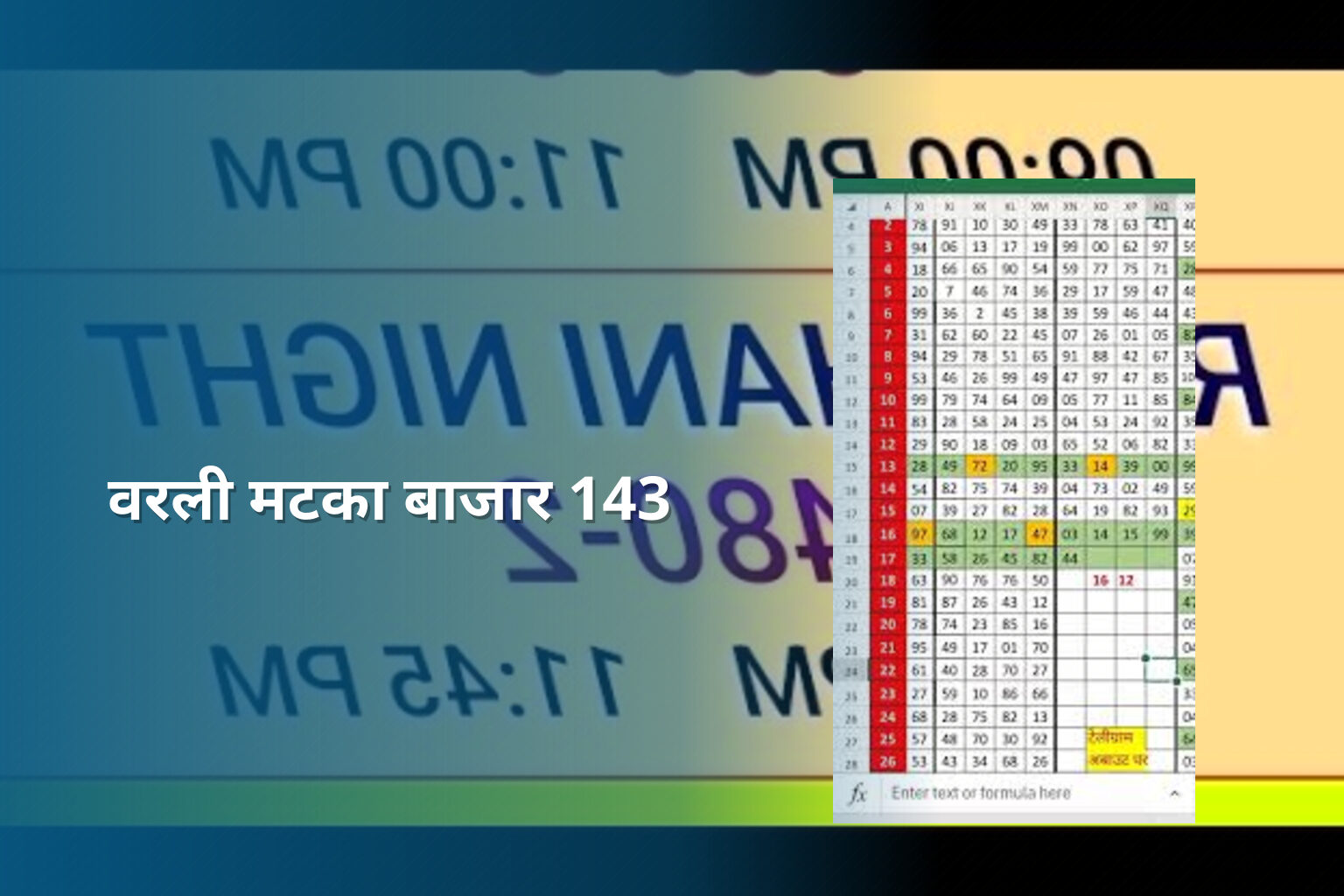 वरली मटका बाजार 143 - matka_satta