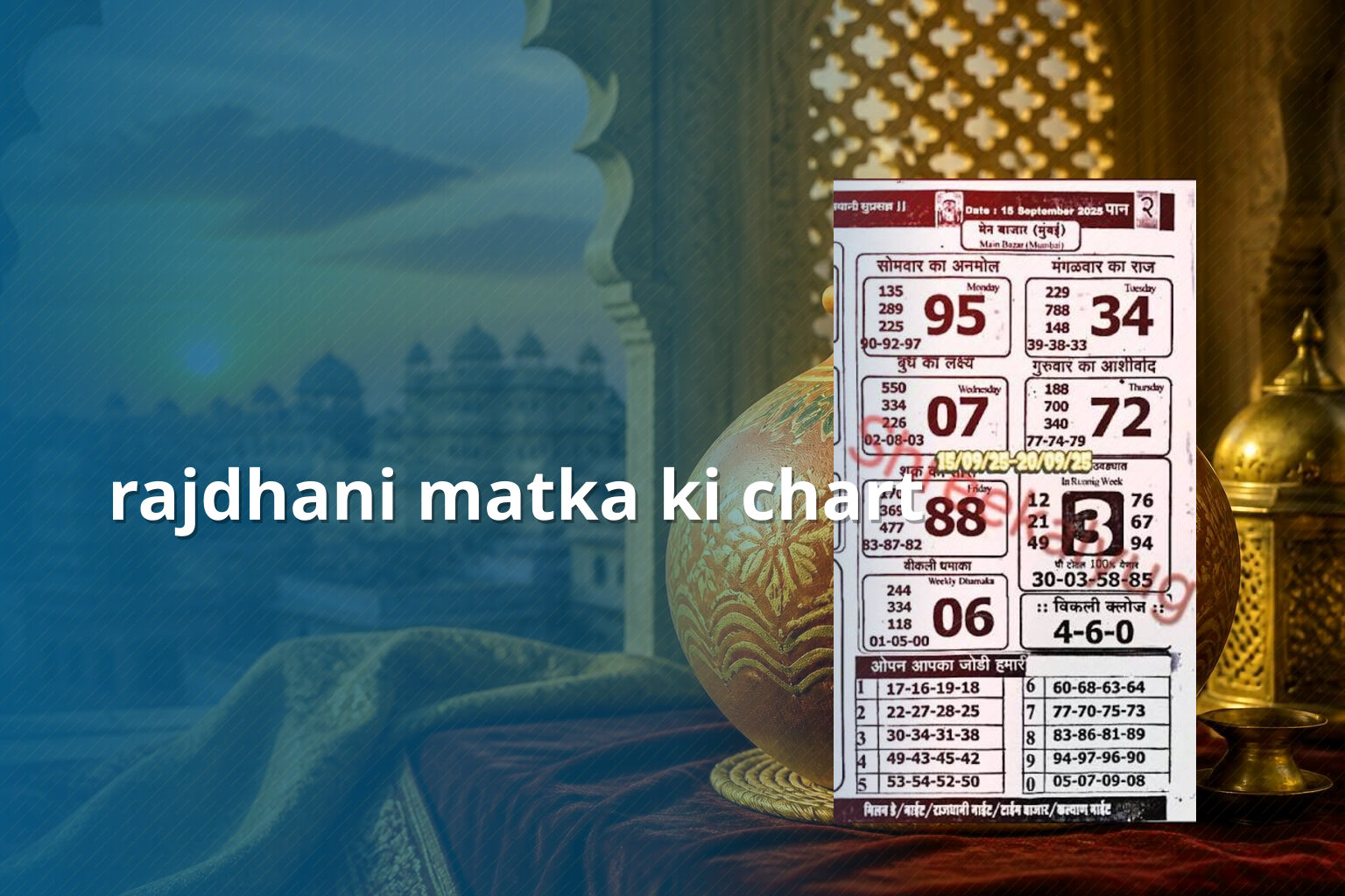 rajdhani matka ki chart - matka_satta