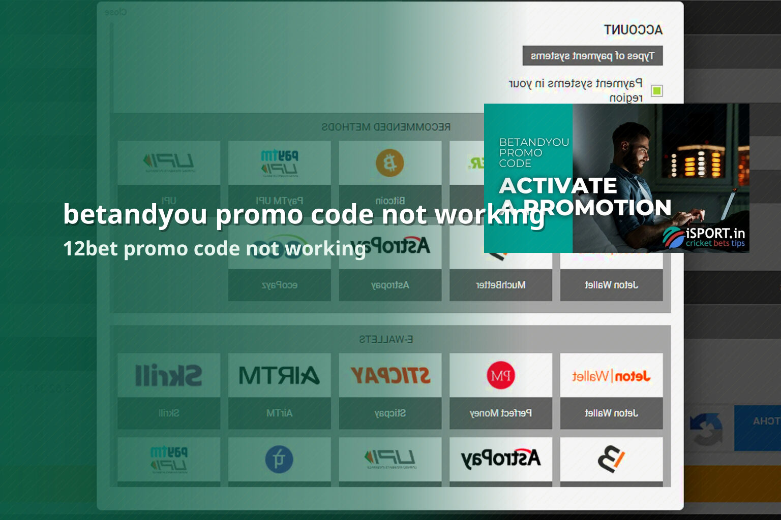 betandyou promo code not working 12bet promo code not working