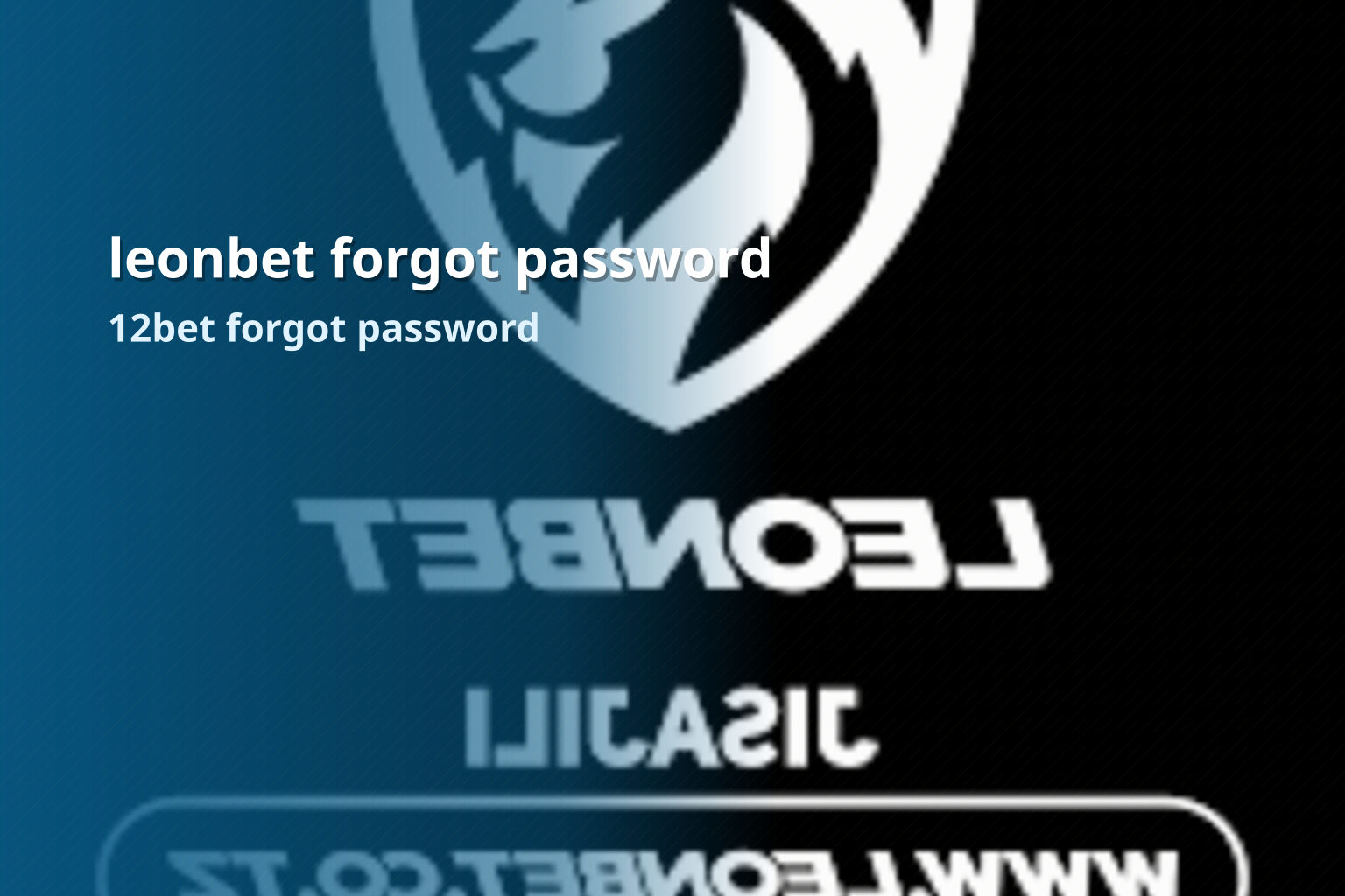 leonbet forgot password - gaming_brand