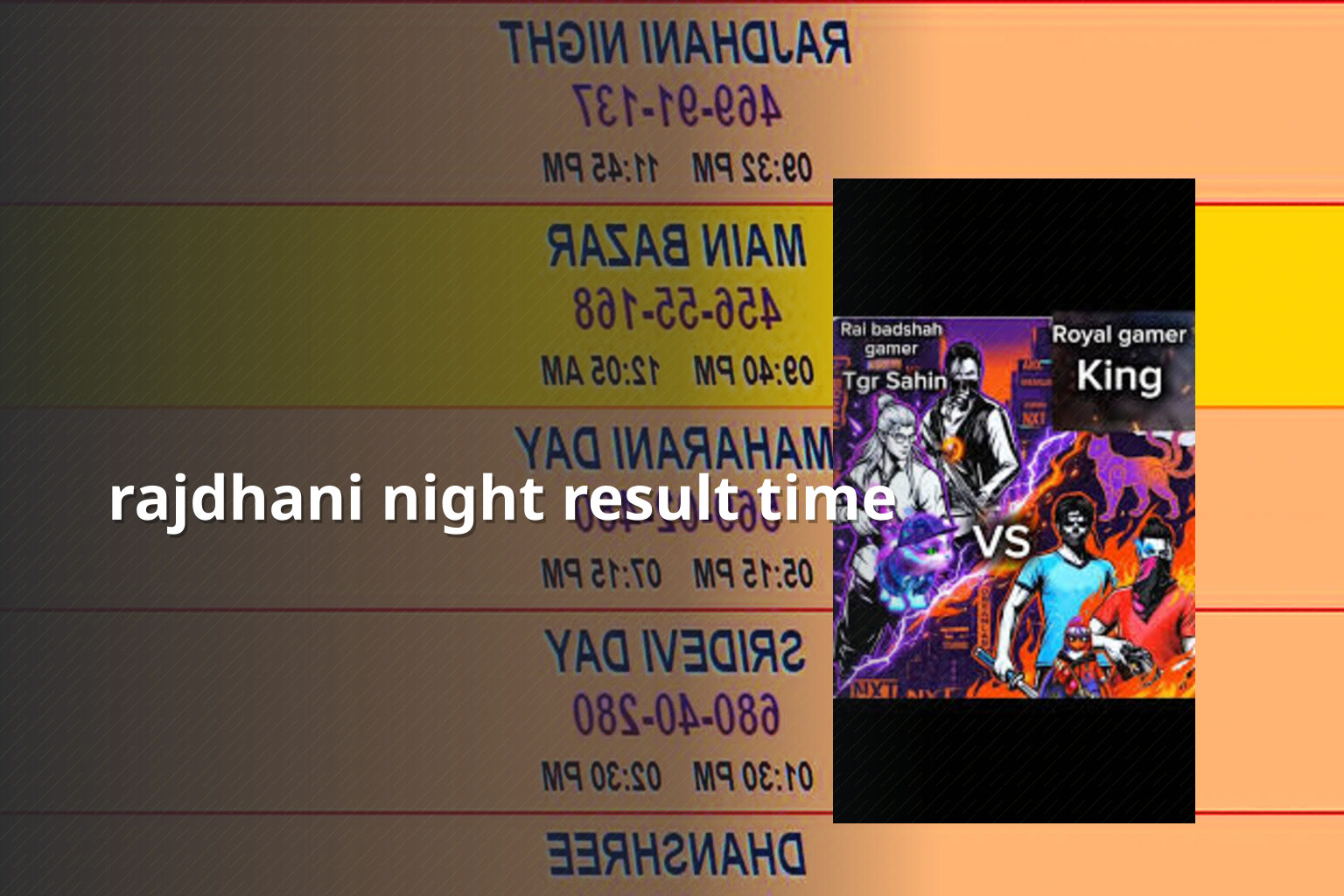 rajdhani night result time - matka_satta