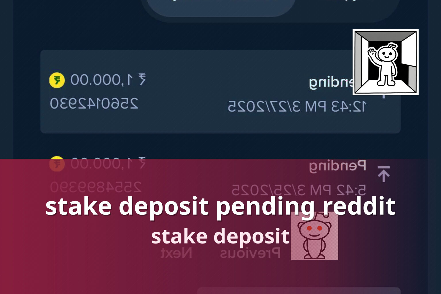 stake deposit pending reddit stake deposit