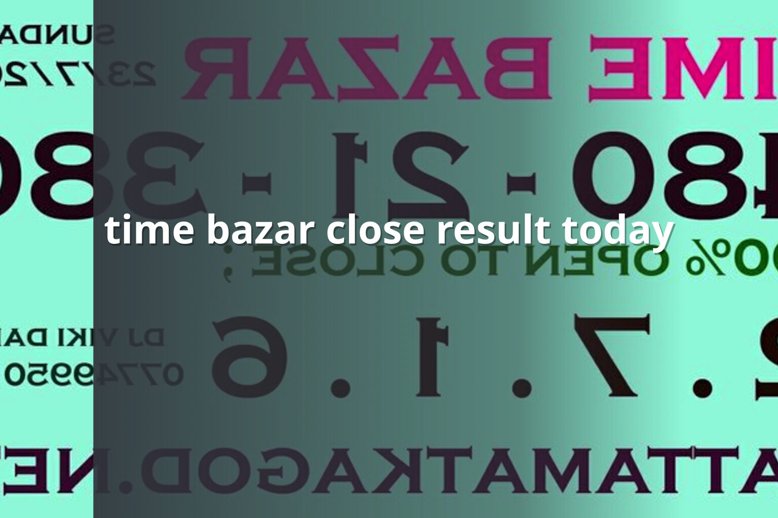 time bazar close result today - matka_satta
