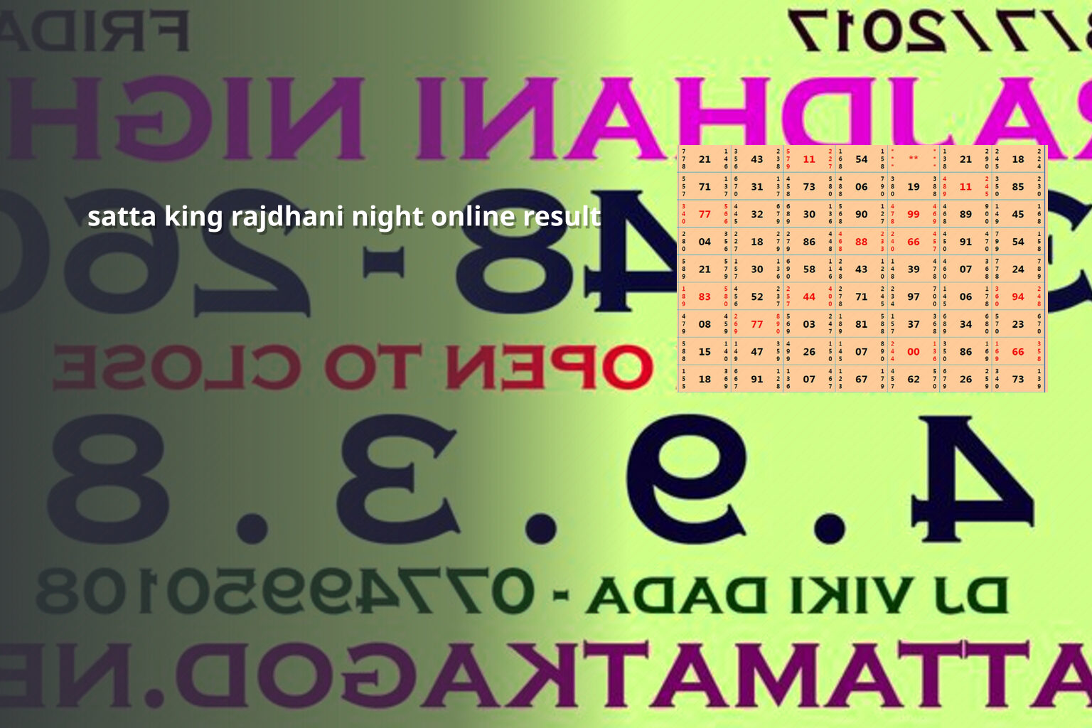 satta king rajdhani night online result - matka_satta