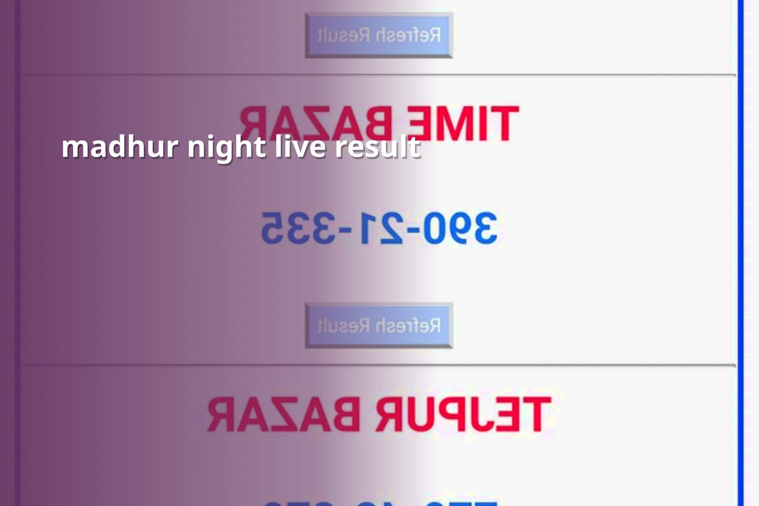 madhur night live result - slots