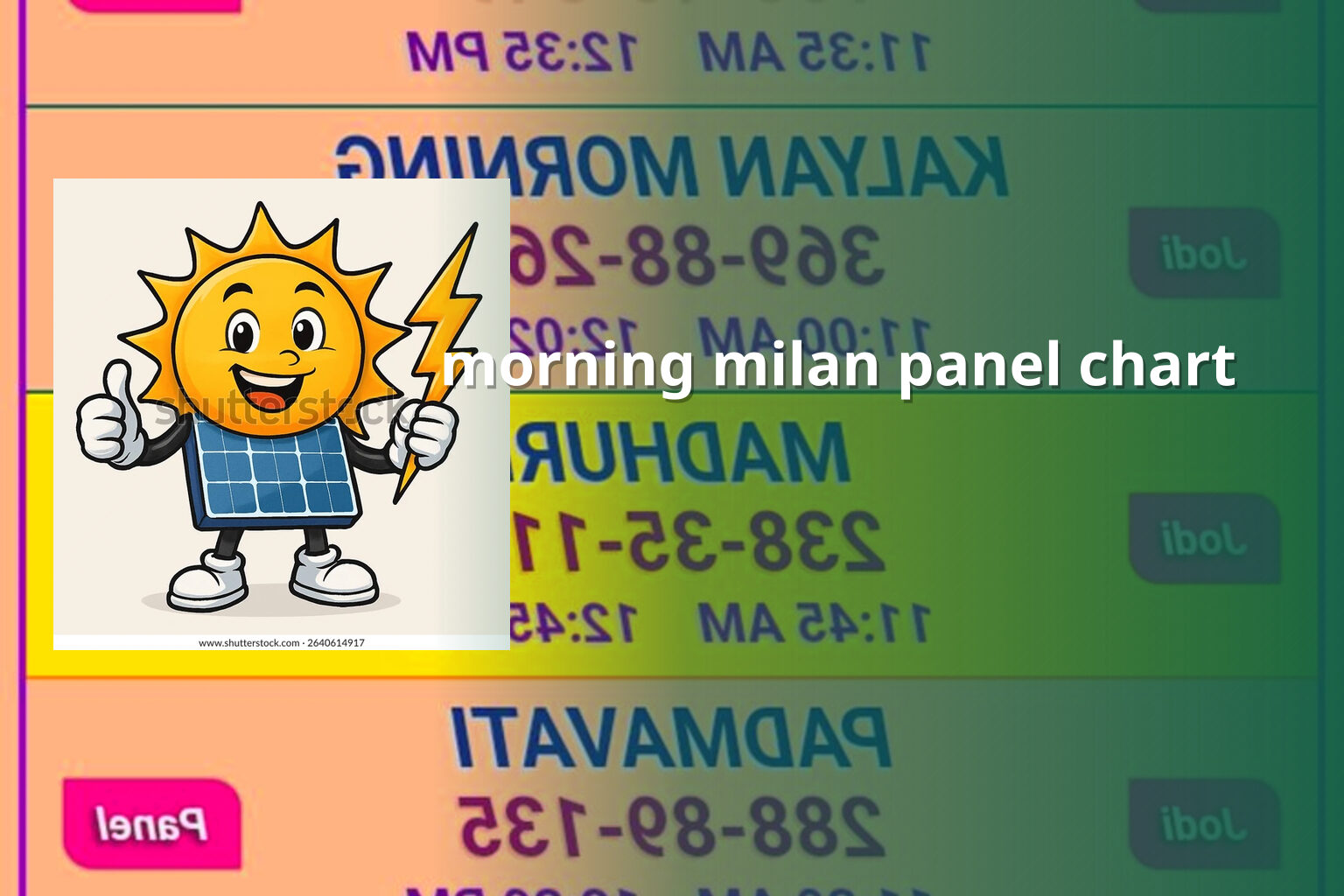 morning milan panel chart - matka_satta