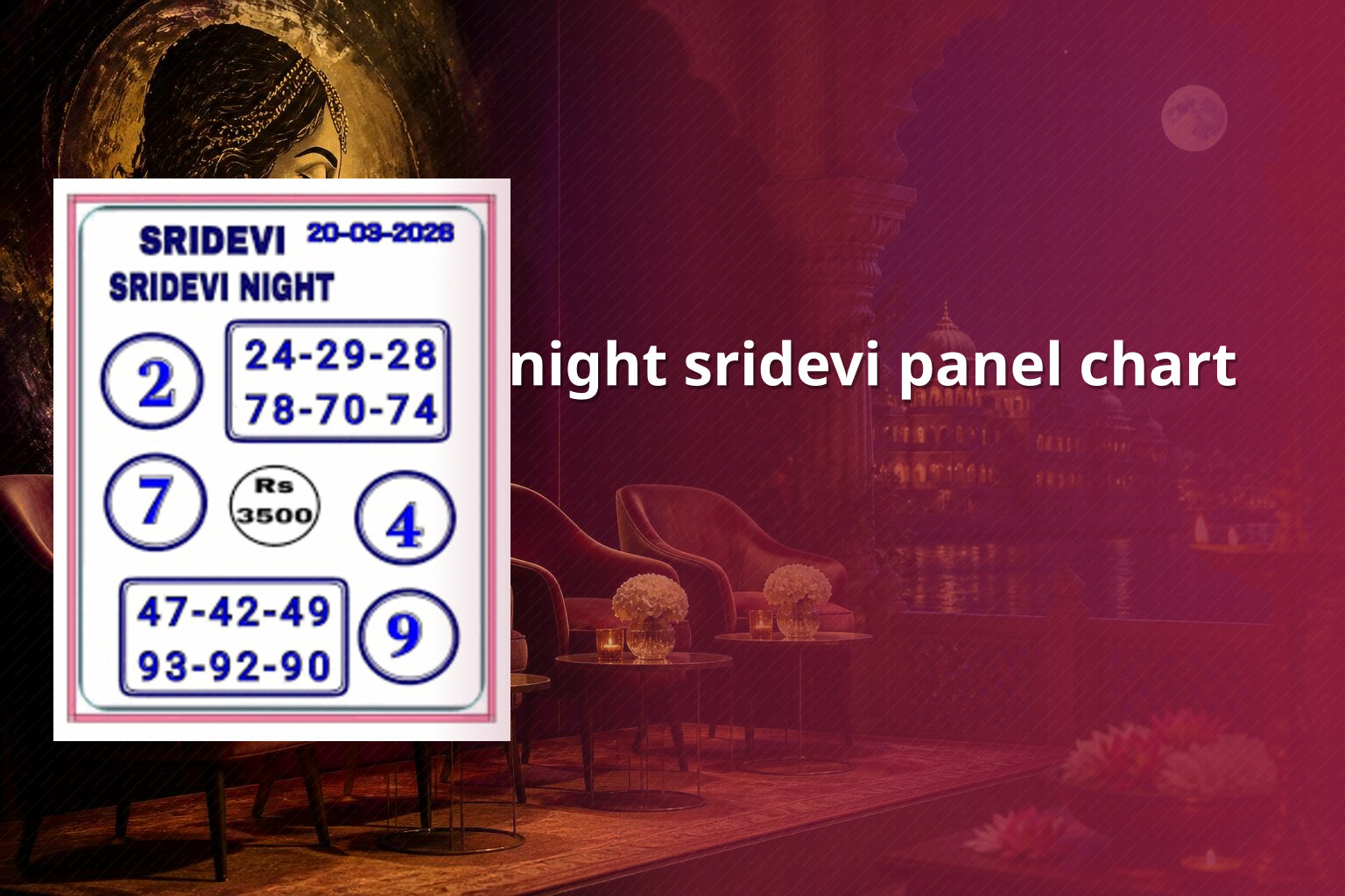night sridevi panel chart - matka_satta