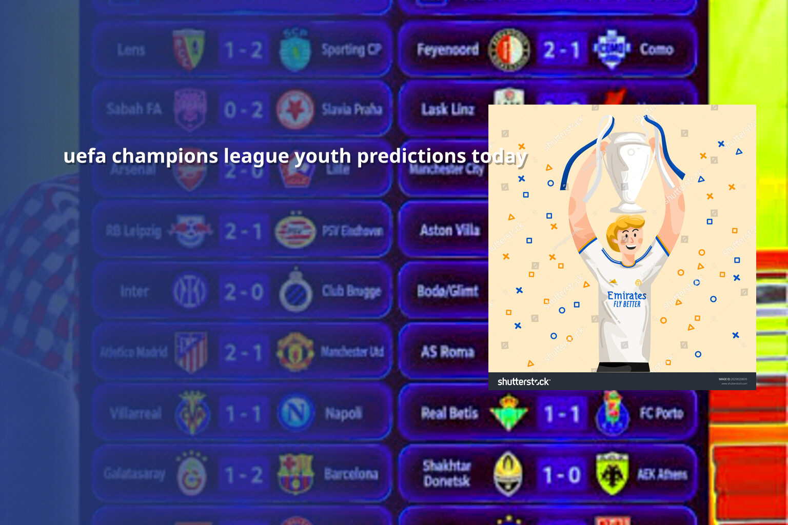 uefa champions league youth predictions today - sportsbook