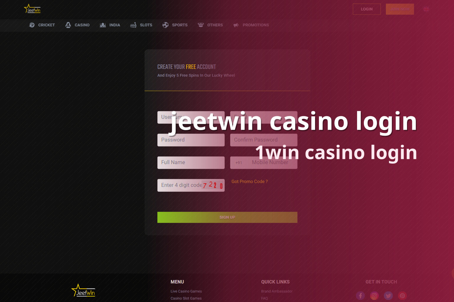 jeetwin casino login 1win casino login
