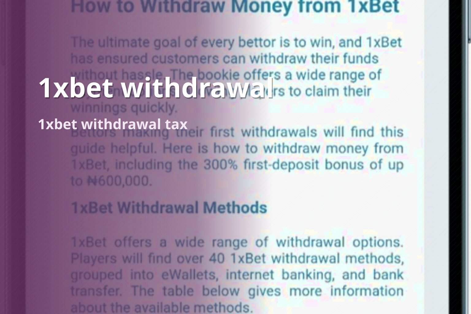 1xbet withdrawal 1xbet withdrawal tax