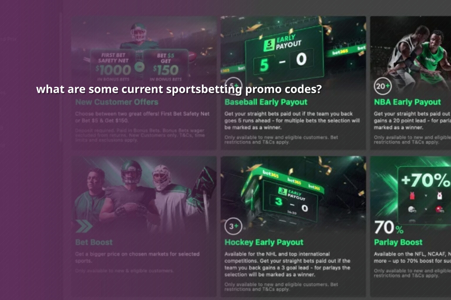 what are some current sportsbetting promo codes? - การพนัน