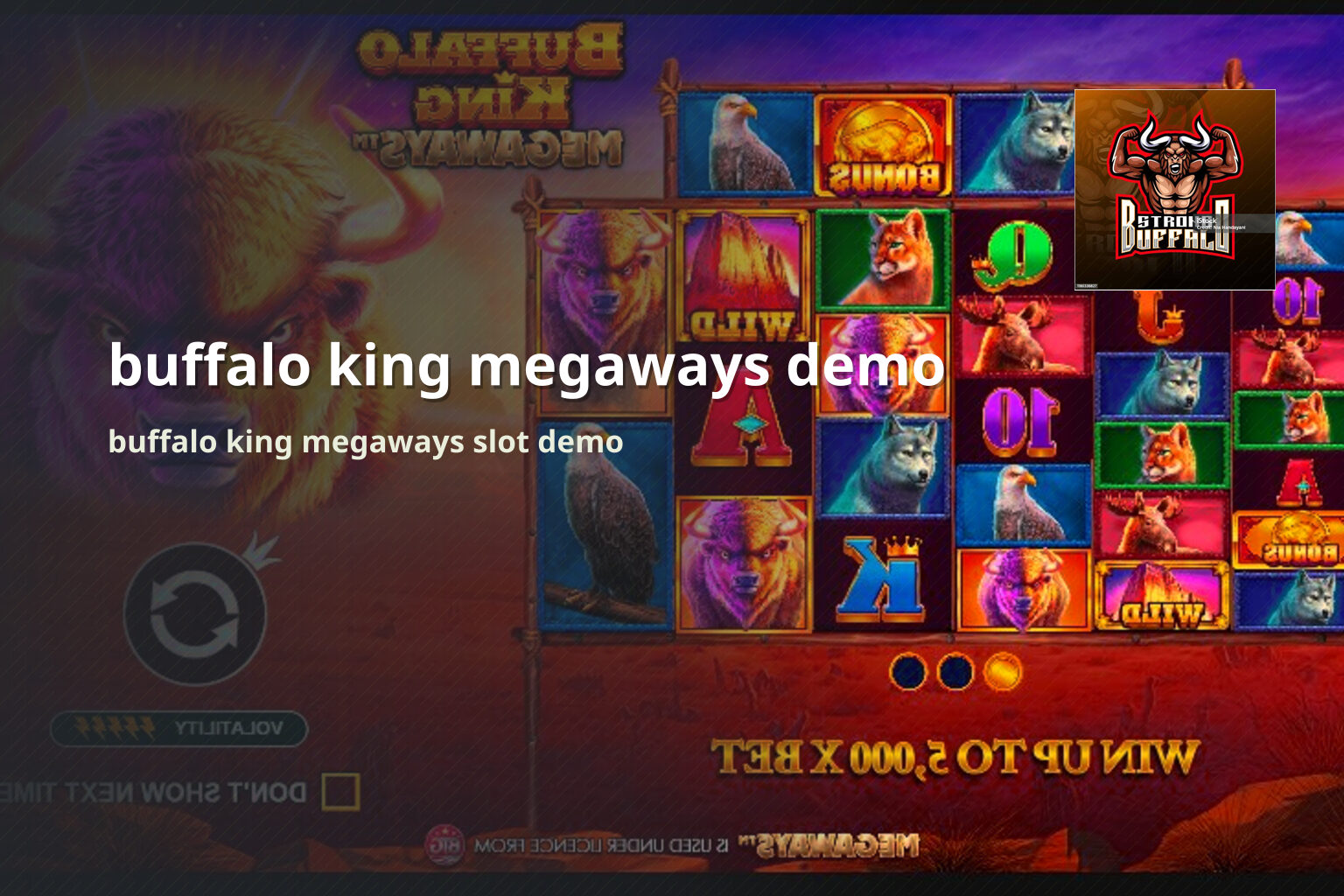 buffalo king megaways demo buffalo king megaways slot demo