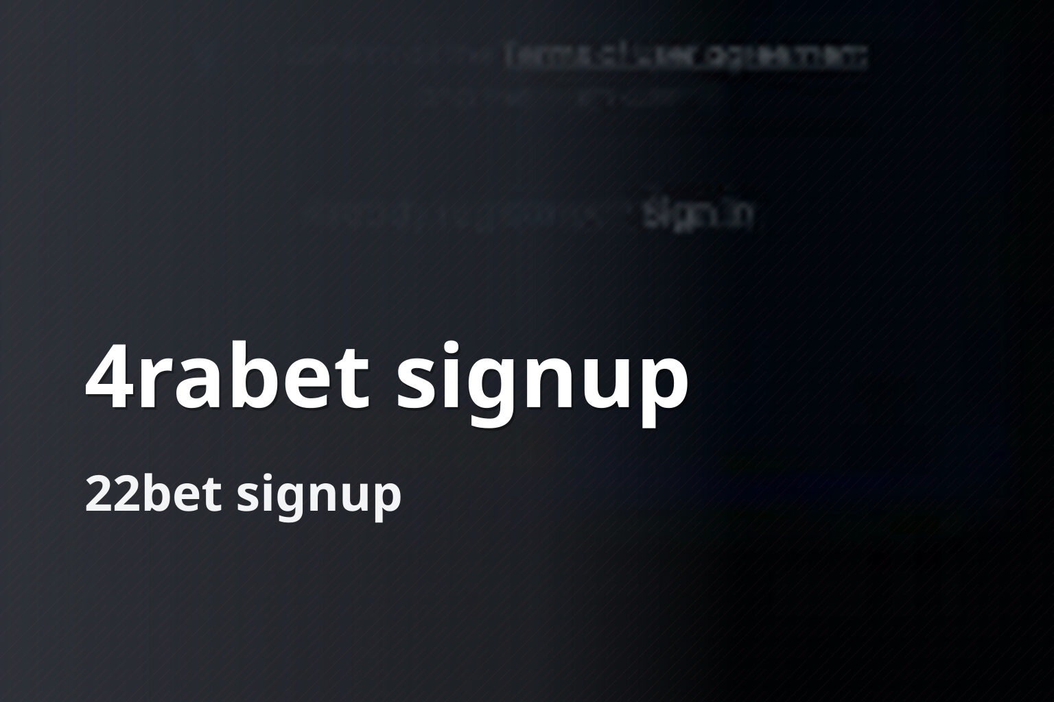 4rabet signup - gaming_brand