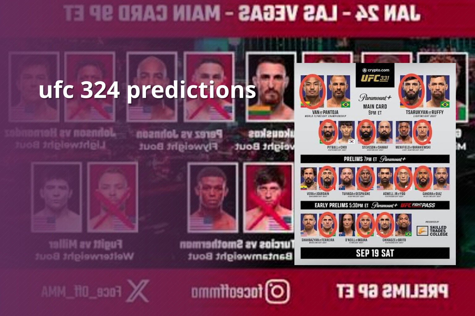ufc 324 predictions - sportsbook
