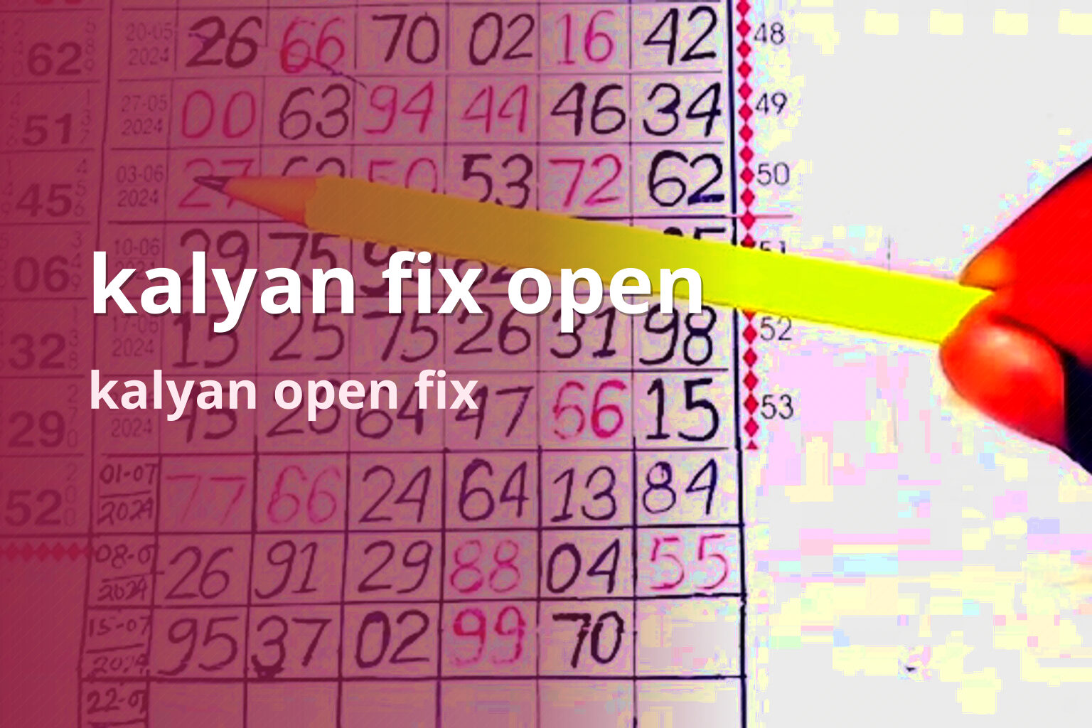 kalyan fix open kalyan open fix