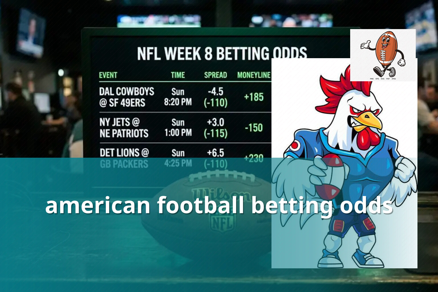 american football betting odds - sportsbook