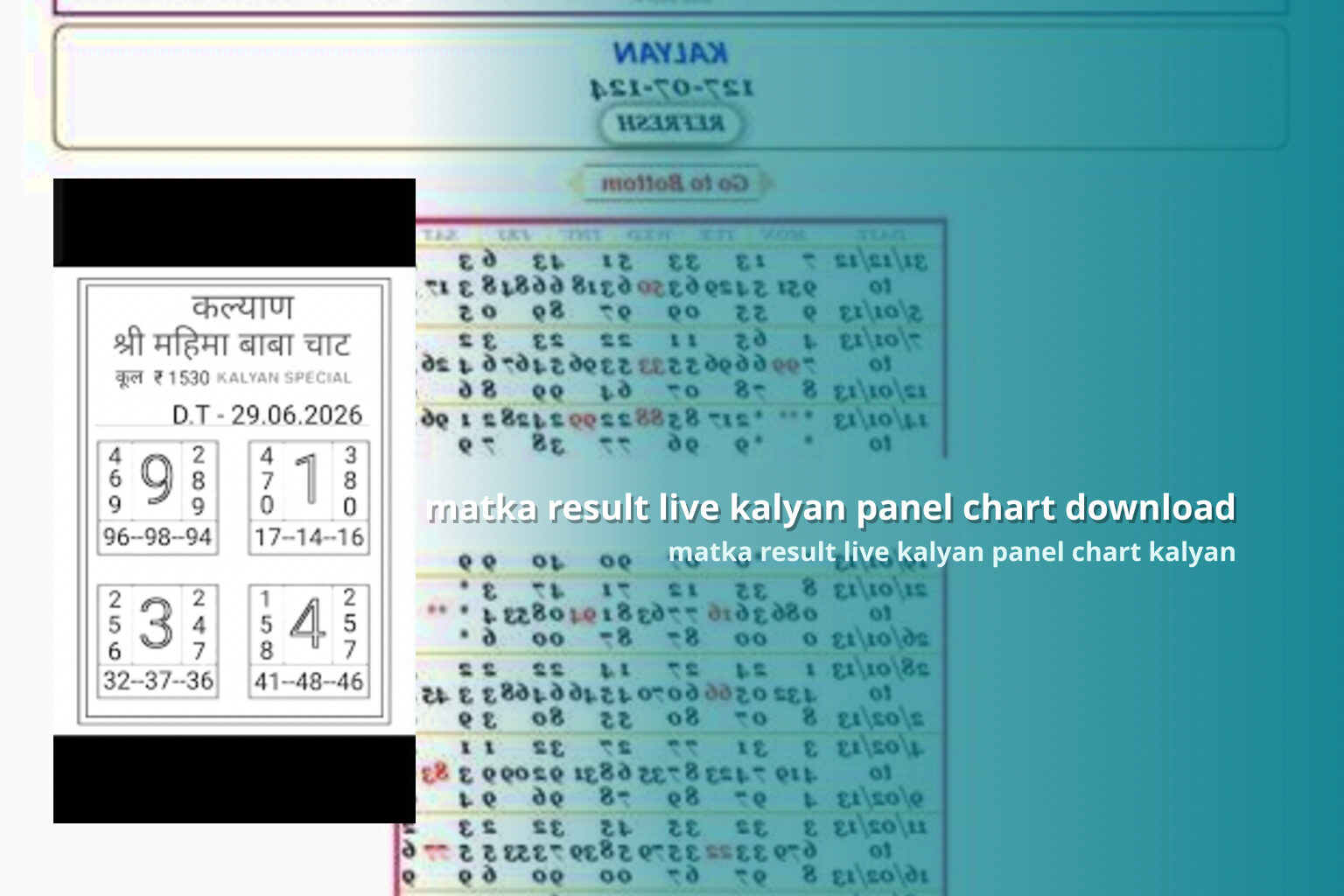 matka result live kalyan panel chart download - matka_satta