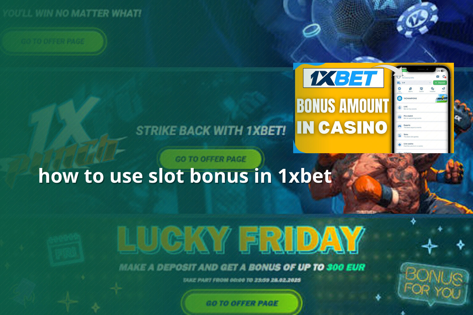 how to use slot bonus in 1xbet - gaming_brand