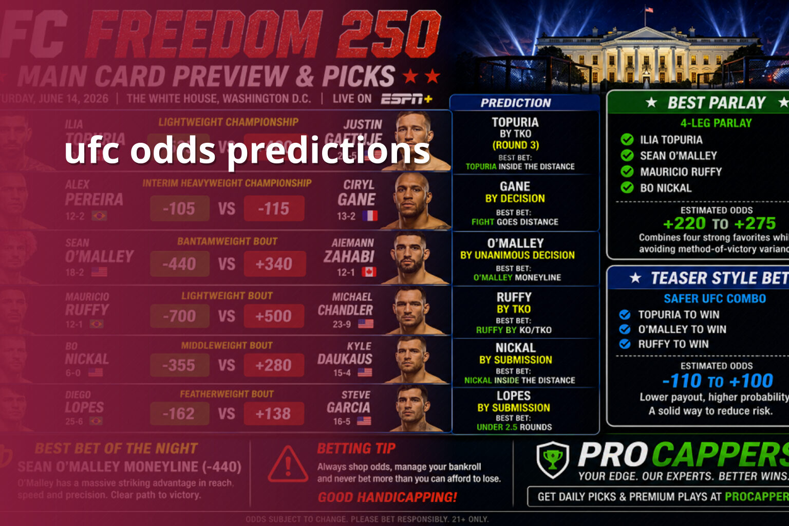 ufc odds predictions - sportsbook