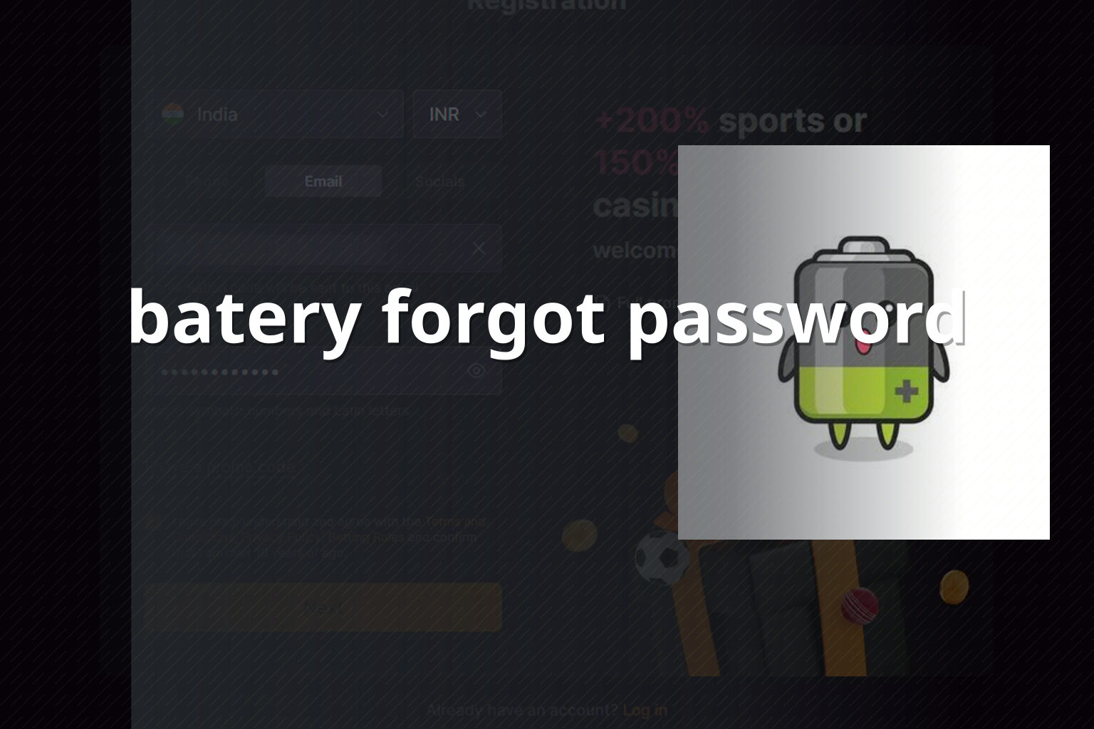 batery forgot password - gaming_brand