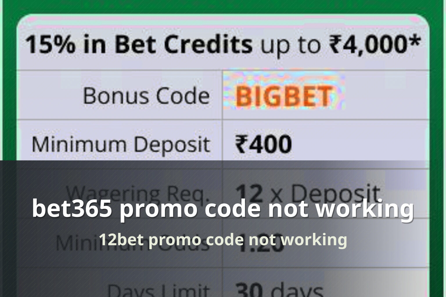 bet365 promo code not working - gaming_brand