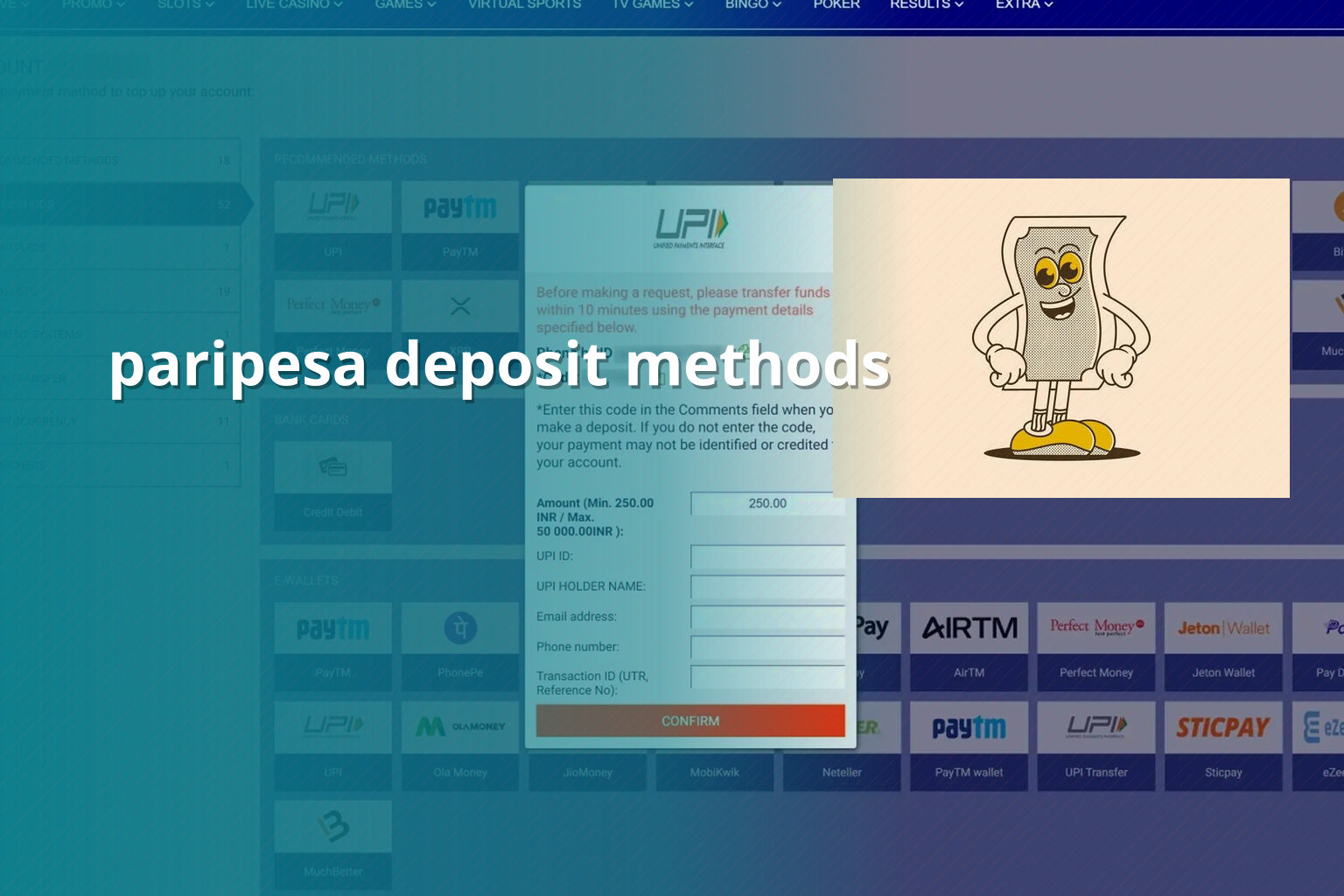 paripesa deposit methods - gaming_brand